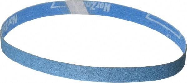 Norton - 3/4" Wide x 20-1/2" OAL, 80 Grit, Zirconia Alumina Abrasive Belt - Zirconia Alumina, Medium, Coated, X Weighted Cloth Backing, Series R823 - Makers Industrial Supply