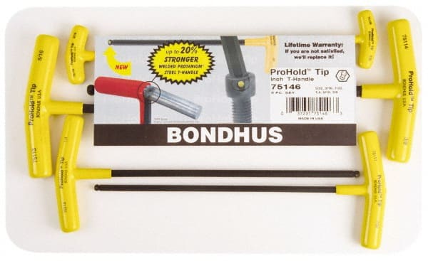 Bondhus - 6 Piece T-Handle Hex Key Set - Makers Industrial Supply