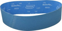 Norton - 4" Wide x 36" OAL, 100 Grit, Zirconia Alumina Abrasive Belt - Zirconia Alumina, Fine, Coated, X Weighted Cloth Backing - Makers Industrial Supply