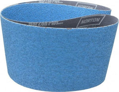 Norton - 6" Wide x 48" OAL, 36 Grit, Zirconia Alumina Abrasive Belt - Zirconia Alumina, Very Coarse, Coated, Y Weighted Cloth Backing, Dry, Series R821 - Makers Industrial Supply