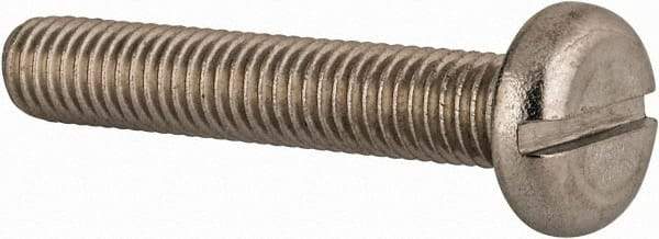 Value Collection - M8x1.25 Metric Coarse, 45mm Length Under Head Slotted Drive Machine Screw - Pan Head, Grade 18-8 & A2 Stainless Steel, Uncoated, Without Washer - Makers Industrial Supply