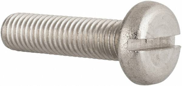 Value Collection - M10x1.50 Metric Coarse, 40mm Length Under Head Slotted Drive Machine Screw - Pan Head, Grade 18-8 & A2 Stainless Steel, Uncoated, Without Washer - Makers Industrial Supply