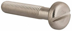 Value Collection - M10x1.50, 55mm Length Under Head Slotted Drive Machine Screw - Pan Head, Grade 18-8 & A2 Stainless Steel, Uncoated, Without Washer - Makers Industrial Supply