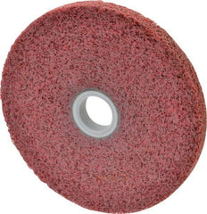 3M - 6" Diam, 1/2" Face Width, 1" Center Hole, Coarse Grade, Aluminum Oxide Deburring Wheel - Convolute, Hard Density 6 Grade, 6,000 RPM - Makers Industrial Supply