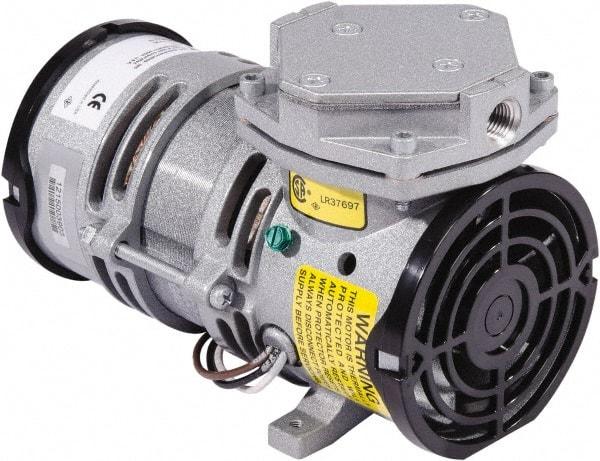 Gast - Diaphragm-Type Vacuum Pumps Horsepower: 1/16 Cubic Feet per Minute: 0.70 - Makers Industrial Supply