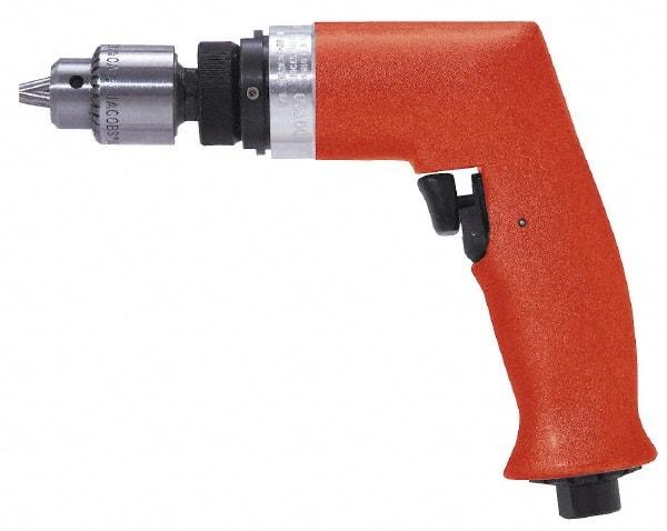 Dotco - 1/4" Keyed Chuck - Pistol Grip Handle, 5,200 RPM, 0.4 hp, 90 psi - Makers Industrial Supply