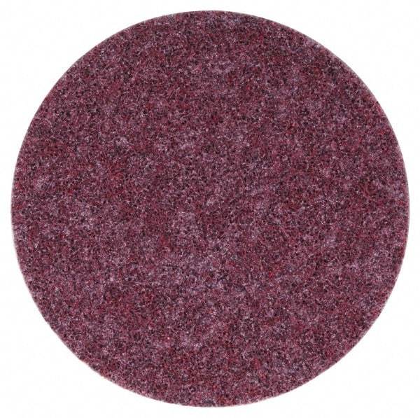 3M - 7" Coarse Grade Aluminum Oxide Deburring Disc - 7/8" Center Hole, Arbor Connection, Maroon, 6,000 Max RPM - Makers Industrial Supply