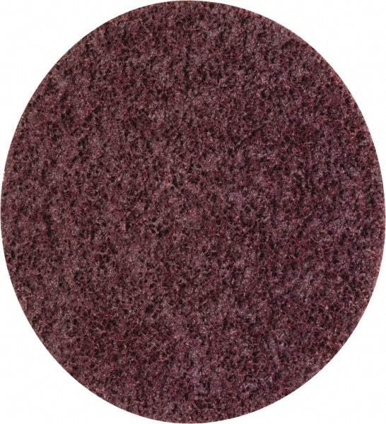 3M - 4-1/2" Coarse Grade Ceramic Deburring Disc - Quick Change Connection, Maroon, 13,300 Max RPM - Makers Industrial Supply