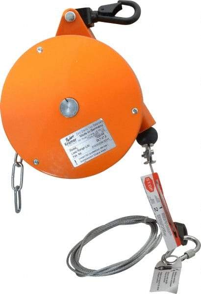 Packers Kromer - 37 Lb Load Capacity, 6-1/2' Travel Distance, Tool Balancer - Steel Cable, Nylon Housing, Tension Adjustment, Locking Mechanism - Makers Industrial Supply