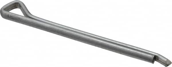 Made in USA - 3/16" Diam x 2-1/2" Long Hammerlock Cotter Pin - Grade 2, Zinc-Plated, Steel - Makers Industrial Supply