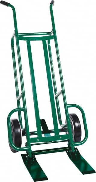 Valley Craft - 1,000 Lb Capacity 48" OAH Hand Truck - Dual Handle, Steel, Pneumatic Wheels - Makers Industrial Supply