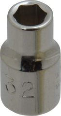 Proto - 7/32", 1/4" Drive, Standard Hand Socket - 6 Points, 7/8" OAL, Chrome Finish - Makers Industrial Supply