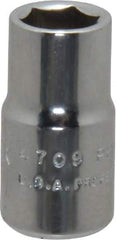 Proto - 5/8", 1/2" Drive, Standard Hand Socket - 6 Points, 7/8" OAL, Chrome Finish - Makers Industrial Supply