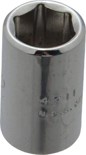 Proto - 11/32", 1/4" Drive, Standard Hand Socket - 6 Points, 7/8" OAL, Chrome Finish - Makers Industrial Supply