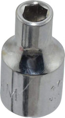 Proto - 1/4" Drive, Standard Hand Socket - 6 Points, 7/8" OAL, Chrome Finish - Makers Industrial Supply