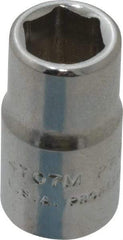 Proto - 1/4" Drive, Standard Hand Socket - 6 Points, 7/8" OAL, Chrome Finish - Makers Industrial Supply