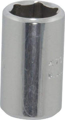 Proto - 1/4" Drive, Standard Hand Socket - 6 Points, 7/8" OAL, Chrome Finish - Makers Industrial Supply