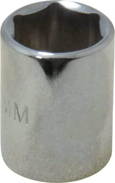 Proto - 1/4" Drive, Standard Hand Socket - 6 Points, 7/8" OAL, Chrome Finish - Makers Industrial Supply