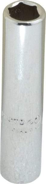 Proto - 9/32", 1/4" Drive, Deep Hand Socket - 6 Points, 2" OAL, Chrome Finish - Makers Industrial Supply