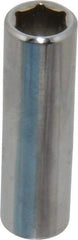 Proto - 3/8", 1/4" Drive, Deep Hand Socket - 6 Points, 2" OAL, Chrome Finish - Makers Industrial Supply