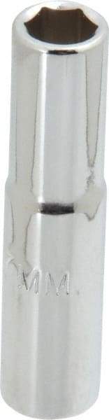 Proto - 1/4" Drive, Deep Hand Socket - 6 Points, 1-15/16" OAL, Chrome Finish - Makers Industrial Supply