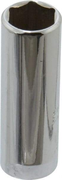 Proto - 1/4" Drive, Deep Hand Socket - 6 Points, 1-15/16" OAL, Chrome Finish - Makers Industrial Supply