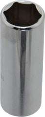 Proto - 1/4" Drive, Deep Hand Socket - 6 Points, 1-15/16" OAL, Chrome Finish - Makers Industrial Supply