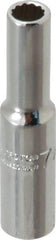 Proto - 7/32", 1/4" Drive, Deep Hand Socket - 12 Points, 2" OAL, Chrome Finish - Makers Industrial Supply