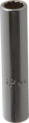 Proto - 9/32", 1/4" Drive, Deep Hand Socket - 12 Points, 2" OAL, Chrome Finish - Makers Industrial Supply