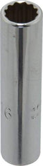 Proto - 5/16", 1/4" Drive, Deep Hand Socket - 12 Points, 2" OAL, Chrome Finish - Makers Industrial Supply