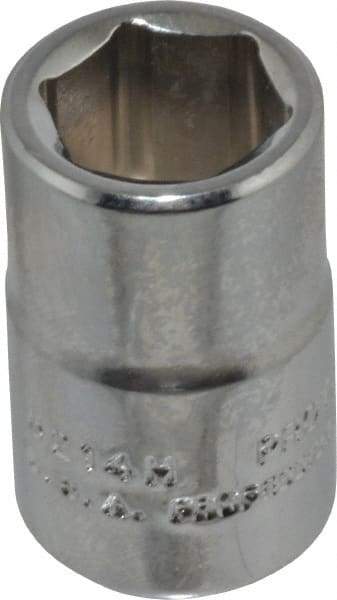 Proto - 7/16", 3/8" Drive, Standard Hand Socket - 6 Points, 1-3/32" OAL, Chrome Finish - Makers Industrial Supply