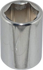 Proto - 9/16", 3/8" Drive, Standard Hand Socket - 6 Points, 1-1/8" OAL, Chrome Finish - Makers Industrial Supply