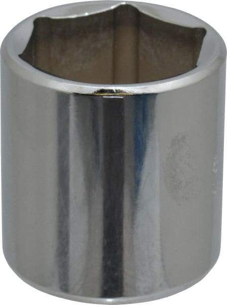 Proto - 15/16", 3/8" Drive, Standard Hand Socket - 6 Points, 1-5/16" OAL, Chrome Finish - Makers Industrial Supply