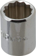 Proto - 3/8" Drive, Standard Hand Socket - 12 Points, 1-1/8" OAL, Chrome Finish - Makers Industrial Supply