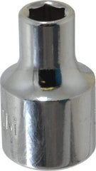 Proto - 3/8" Drive, Standard Hand Socket - 6 Points, 1-3/32" OAL, Chrome Finish - Makers Industrial Supply