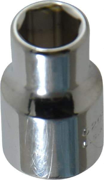 Proto - 3/8" Drive, Standard Hand Socket - 6 Points, 1-3/32" OAL, Chrome Vanadium, Chrome Finish - Makers Industrial Supply