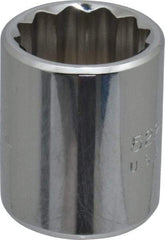 Proto - 11/16", 3/8" Drive, Standard Hand Socket - 12 Points, 1-1/8" OAL, Chrome Finish - Makers Industrial Supply