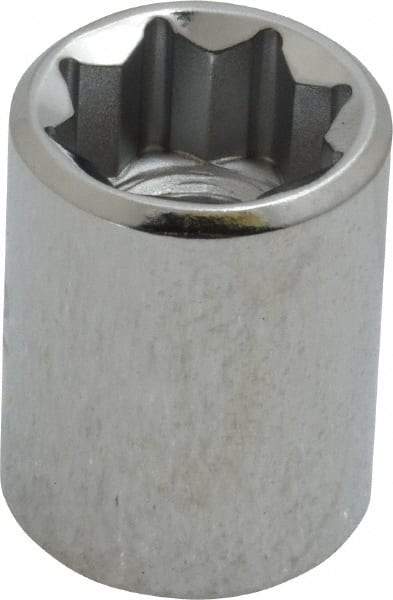 Proto - 1/2", 3/8" Drive, Standard Hand Socket - 8 Points, 1-1/8" OAL, Chrome Finish - Makers Industrial Supply