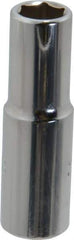 Proto - 3/8", 3/8" Drive, Deep Hand Socket - 6 Points, 2-1/8" OAL, Chrome Finish - Makers Industrial Supply