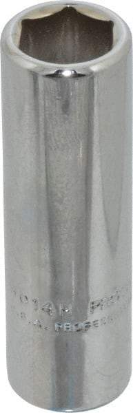 Proto - 7/16", 3/8" Drive, Deep Hand Socket - 6 Points, 2-1/8" OAL, Chrome Finish - Makers Industrial Supply