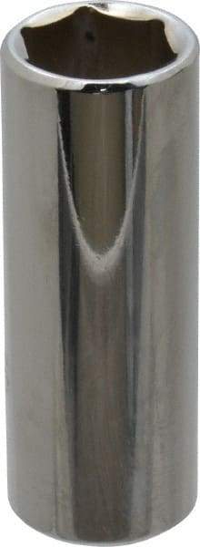 Proto - 9/16", 3/8" Drive, Deep Hand Socket - 6 Points, 2-1/8" OAL, Chrome Finish - Makers Industrial Supply