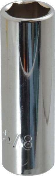 Proto - 5/8", 3/8" Drive, Deep Hand Socket - 6 Points, 2-3/4" OAL, Chrome Vanadium, Chrome Finish - Makers Industrial Supply