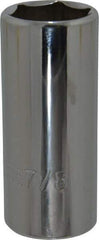 Proto - 7/8", 3/8" Drive, Deep Hand Socket - 6 Points, 2-3/4" OAL, Chrome Finish - Makers Industrial Supply