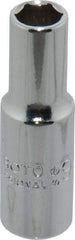 Proto - 3/8" Drive, Deep Hand Socket - 6 Points, 2-1/8" OAL, Chrome Finish - Makers Industrial Supply