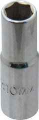 Proto - 3/8" Drive, Deep Hand Socket - 6 Points, 2-1/8" OAL, Chrome Vanadium, Chrome Finish - Makers Industrial Supply