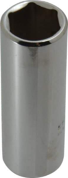 Proto - 3/8" Drive, Deep Hand Socket - 6 Points, 2-1/8" OAL, Chrome Finish - Makers Industrial Supply