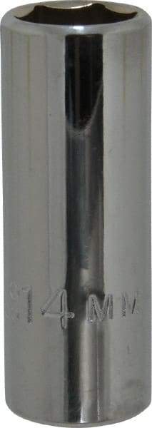 Proto - 3/8" Drive, Deep Hand Socket - 6 Points, 2-1/8" OAL, Chrome Vanadium, Chrome Finish - Makers Industrial Supply