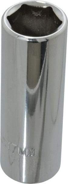 Proto - 3/8" Drive, Deep Hand Socket - 6 Points, 2-3/4" OAL, Chrome Finish - Makers Industrial Supply