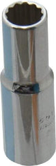 Proto - 3/8", 3/8" Drive, Deep Hand Socket - 12 Points, 2-1/8" OAL, Steel, Full Polish Finish - Makers Industrial Supply