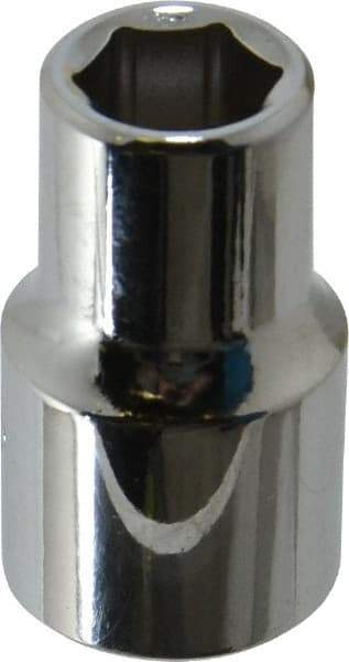 Proto - 7/16", 1/2" Drive, Standard Hand Socket - 6 Points, 1-31/64" OAL, Chrome Finish - Makers Industrial Supply